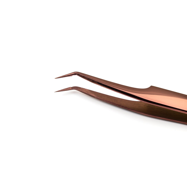 LBK LASHES Tweezers Default Title Rose Gold Isolation Tweezer Fiber Tip