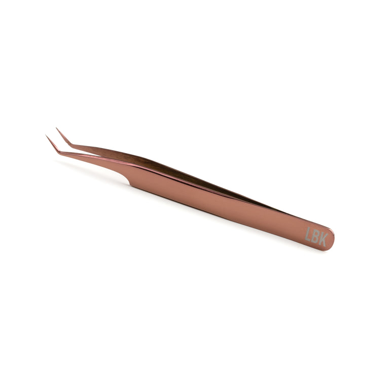 LBK LASHES Tweezers Default Title Rose Gold Isolation Tweezer Fiber Tip
