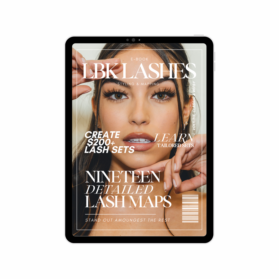 LBK LASHES Lashes By Kins LLC Lash Manual! Styling & Mapping E-Book