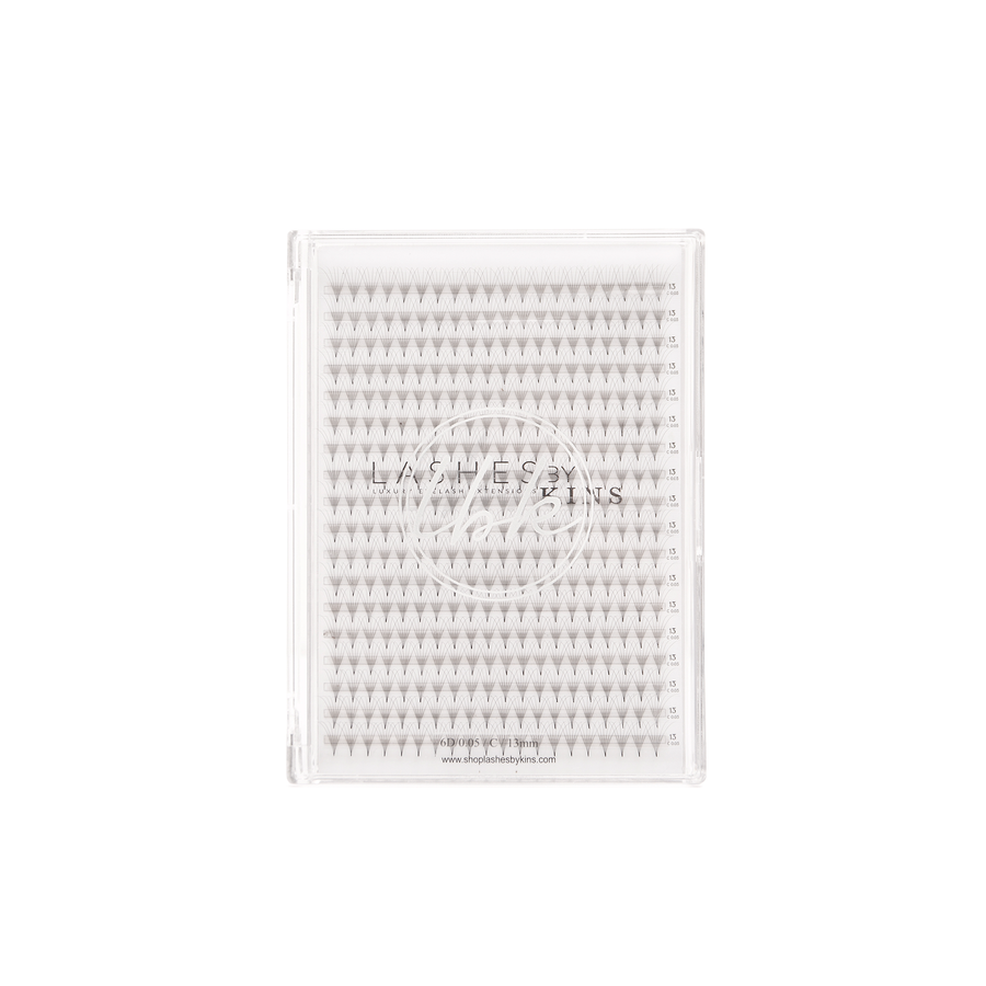 LBK LASHES Premades C / 8mm Premade Lash Fans XL Tray 8D