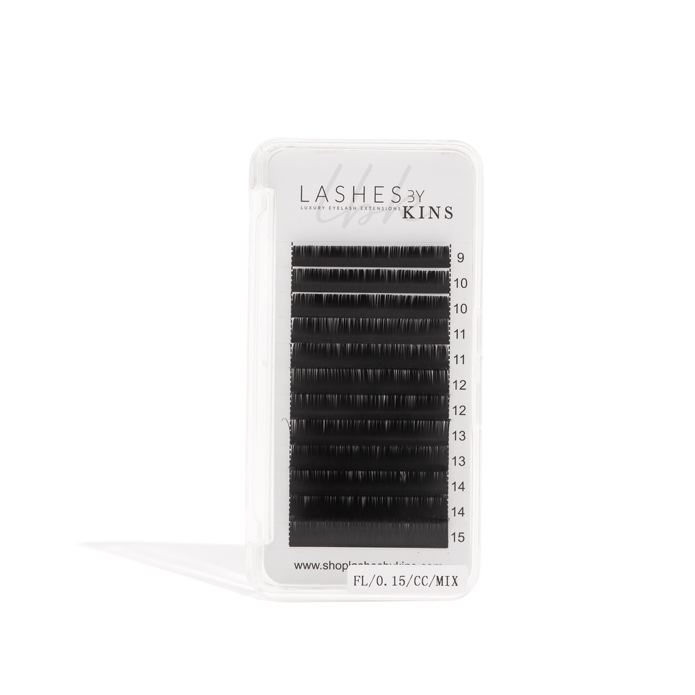 LBK LASHES Lashes .15 / C / 9-15MM .15 Mixed Flat Classic Lash Tray