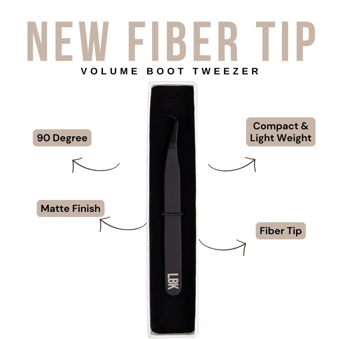 LBK LASHES Tweezers 1 Volume Boot Tweezer FIBER TIP
