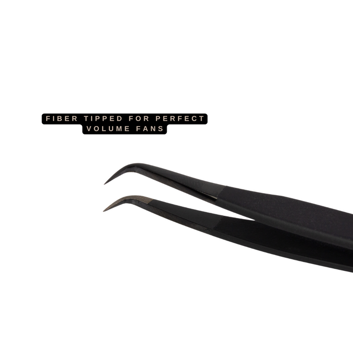 LBK LASHES Tweezers 1 Curved Fiber Tip Tweezer