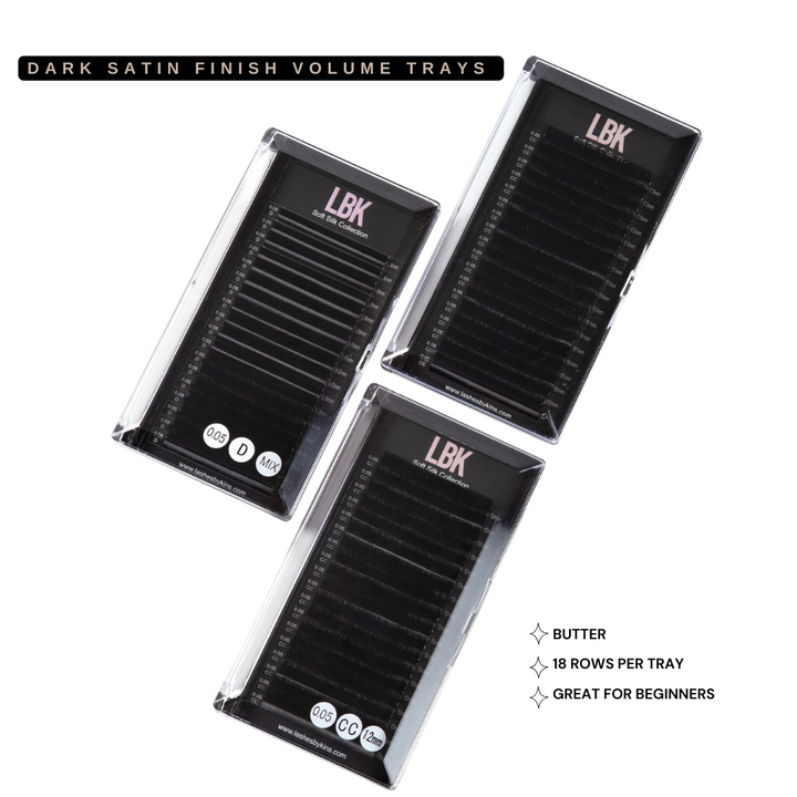 LBK LASHES Lashes CC / .03 / 8-16mm Soft Silk Volume Lash Trays