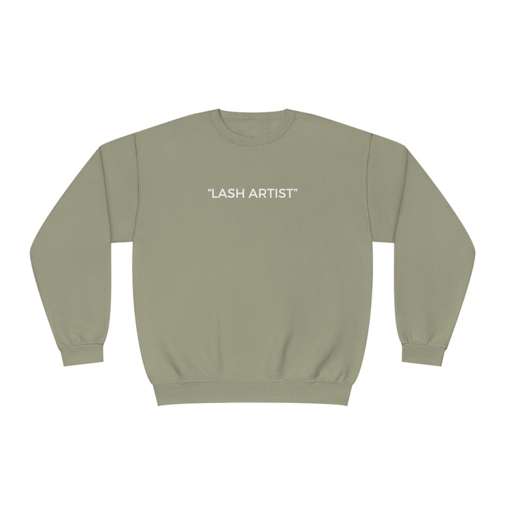 LBK LASHES Khaki / S LBK LASHES Sweatshirt "Lash Artist" Crewneck Sweatshirt