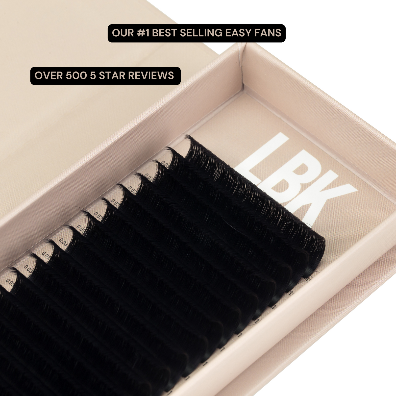 LBK LASHES Lashes .05 / C / 9MM .05 Easy Fan Lash Tray Luxury Collection
