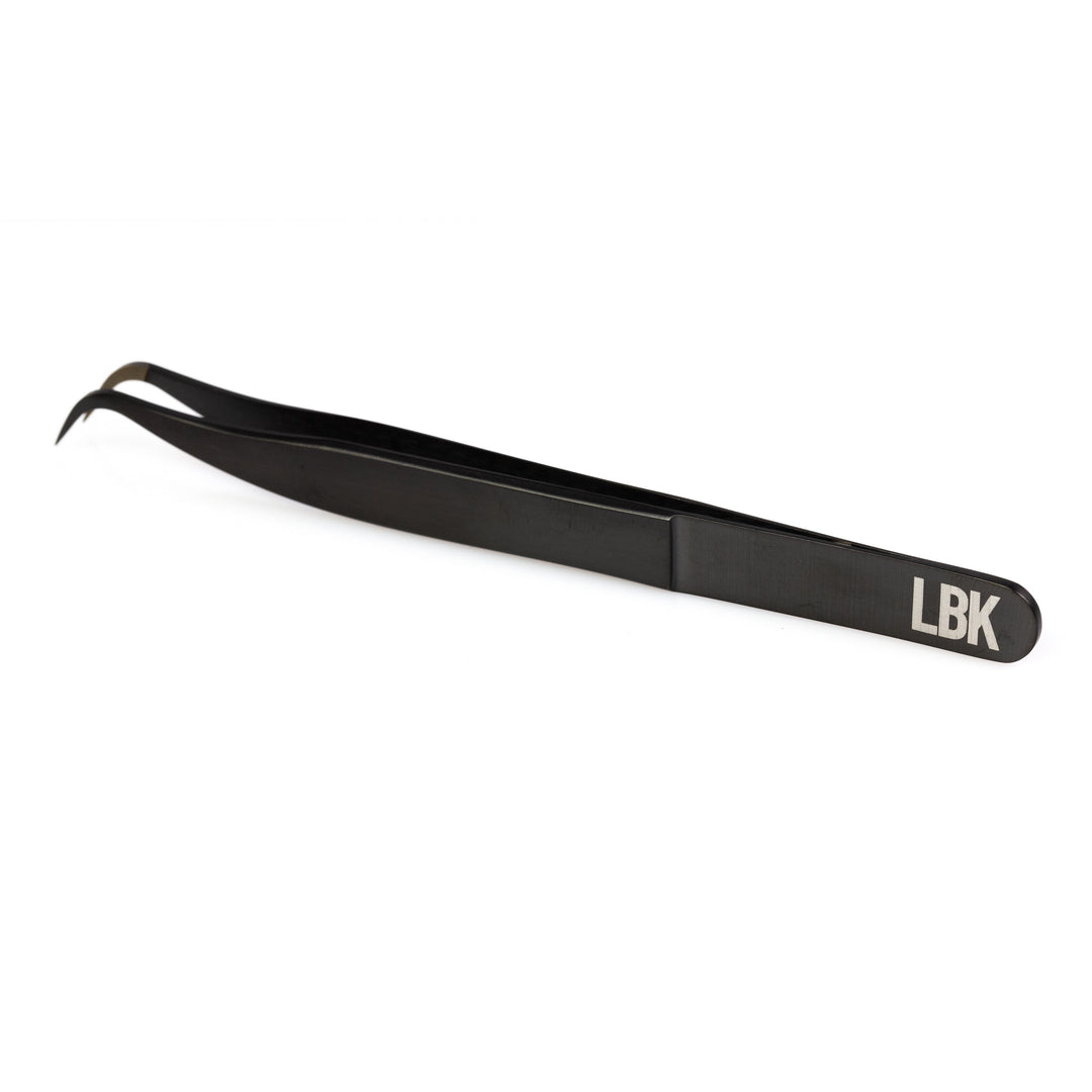 LBK LASHES Shop Lashes By Kins LLC Tweezers Curved Fiber Tip Tweezer