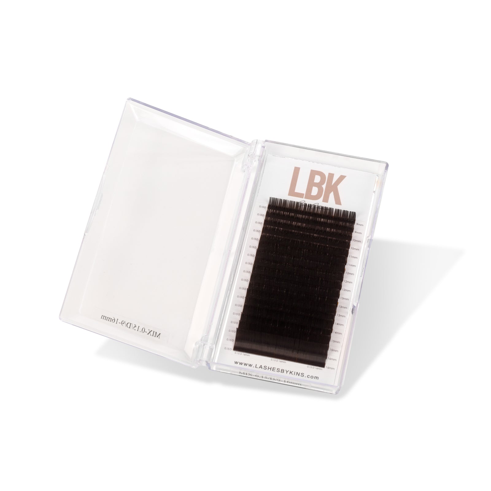 LBK LASHES .15 / C / 9-16MM .15 Brown Classic Lash Mixed Trays